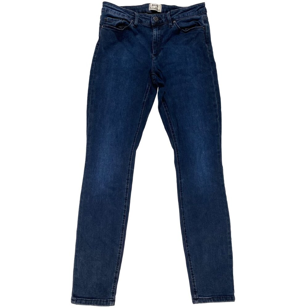 30D133-144 Acne Studios Skin 5 Deep Dark Wash Skinny Jeans womens size 27.5x27.5